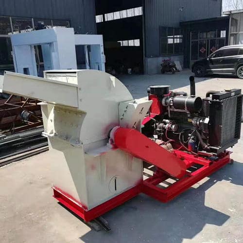 wood hammer mill with diesel engine drive