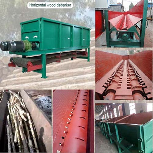trough wood debarker machine structure